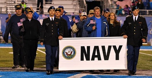 Honoring members of the Navy at MTSU’s 2014 Armed Services Day