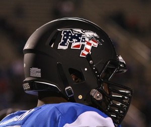 MTSU flag helmet