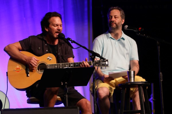 Eddie Vedder and Judd Apatow. Photo by John Connor Coulston