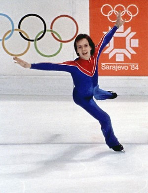 Scott on the Ice in the 1984 Olympics, where he won the gold medal