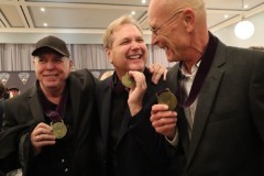 (From left) Eddie Bayers, Steve Wariner and Michael Rhodes at the 2019 Musicians Hall of Fame Induction Ceremony. Photo by Johnathan Pushkar