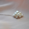 Cotton Blossom Cluster Necklace - Ivory Freshwater Pearl & Sterling Silver