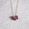 Grape Cluster Necklace - Amethyst Swarovski Crystal & 14k gold filled