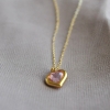 Heart of Midas Necklace - Rose Crystal & 14k gold filled