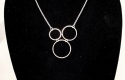 Susan Denton Tri-circle necklace Metal, chain at Funtiques