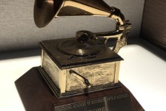 Glen's Grammy for the 1968 Album of the Year 1968: "By The Time I Get to Phoenix." Glen Campbell Museum opening. Photo by Johnathan Pushkar.