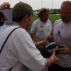 Rob Bironas signs the Z-Train\'s Titan\'s football